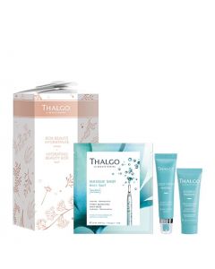 THALGO BOX DE HIDRATAÇÃO ROSTO. Contém M+ascara Shot Hidratação 20ml + Bálsamo Lábios Cold Cream 15ml + Creme Fondante Hidratante 15ml.  Poupa 8,9Euro face à aquisição individial dos produtos (proporção capacidade efetuada).